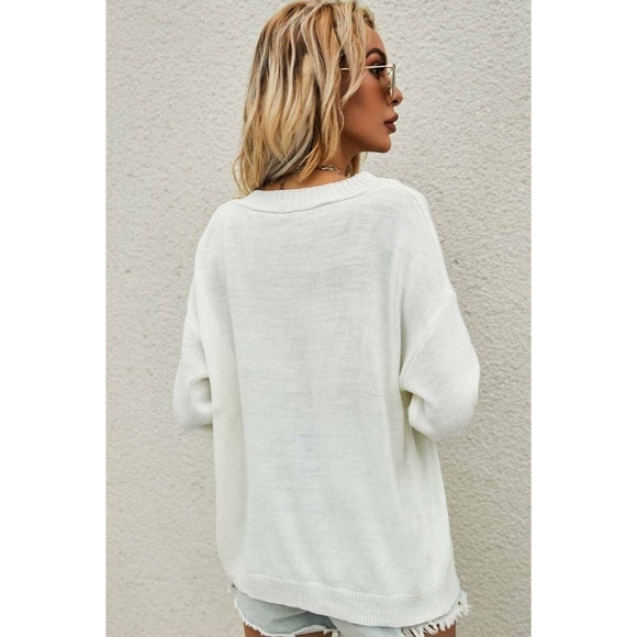 Button Me Chic Knit Sweater - Picture 3 of 4